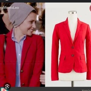 Jcrew red herring on schoolboy blazer TALL 8